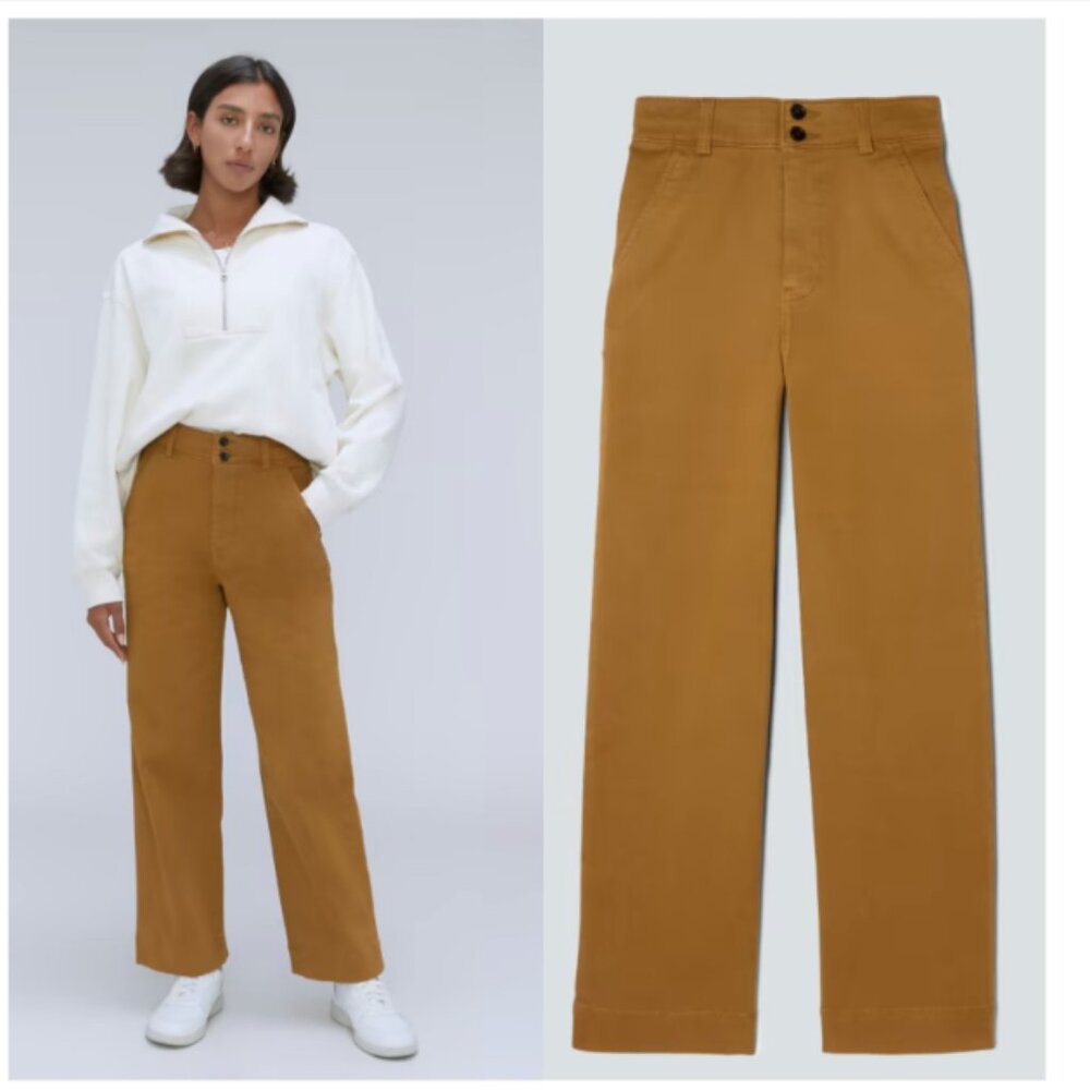 Everlane The Organic Wide-Leg Pant 00 XXS NWT
